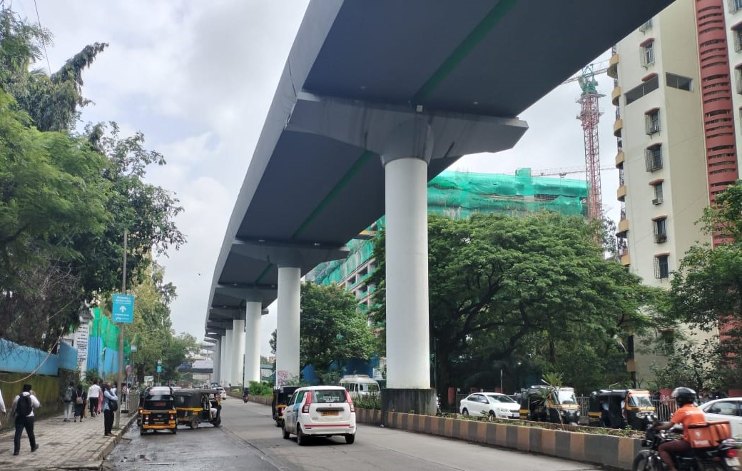 View beneath the elevated Mumbai corridor